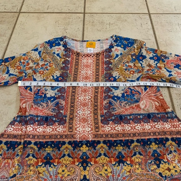 Ruby Rd. Petite Paisley Floral Tunic Top PXL - Picture 4 of 6